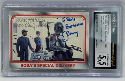 1980 Topps Star Wars Boba’s Special Delivery 98 Jeremy Bulloch/Allen Harris Auto - Image 1 of 4