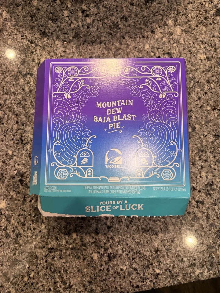 Mountain Dew Baja Blast Pie Empty Box Taco Bell Exclusive Limited Edition Decor - Image 1 of 3