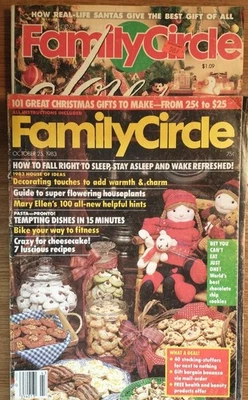 Lot 2 Family Circle Christmas Holiday Woman Magazines 1983 1988 Decor Ornaments - Image 1 of 4