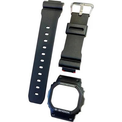 Подлинный новый CASIO G-SHOCK DW-5600HR уретан группы и ободок комплект черный/красный - Изображение 1 из 2