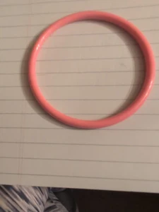 Vintage thin Pink Bangle Plastic Bracelet 3inch Diameter - Picture 1 of 2