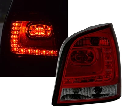 Set luci posteriori a LED 6R Style per VW Polo 9N 01-09 in rosso fumo di EAGLE EYES - Immagine 1 di 4