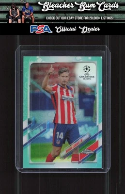 2020-21 Topps Chrome UEFA Champions League 54 Marcos Llorente Aqua Bubbles - Image 1 of 2