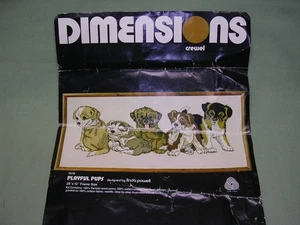 Dimensions Crewel Kit #1070 "Cuccioli giocosi" - Foto 1 di 2