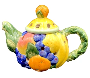 Vintage Fitz & Floyd Caribbean "Teapot" Votive Candle or Potpourri Holder - Picture 1 of 11
