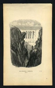 Der Brücke Alcantara IN Constantine IN Algerien Gravur Kunstblatt Original- 1843 - Bild 1 von 1