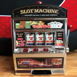 Slot Machine DAL NEGRO - Salvadanaio - Gira e s'illumina - Foto 1 di 1