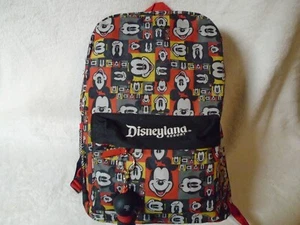 DisneyResort Mickey Mouse -red,black,yellow-Nylon Backpack w/Figurine ZipperPull - Picture 1 of 12