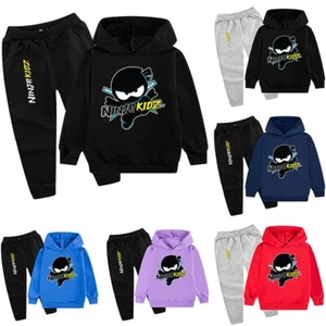 Kids Boys Girls Ninja Kidz Tv Fashion Hoodie+Pants Tracksuits Pullover Set 3-14 - Picture 1 of 27