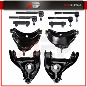 10pcs Front Upper Lower Control Arms Tie Rod Ends Suspension Kit For Chevy GMC - Picture 1 of 12