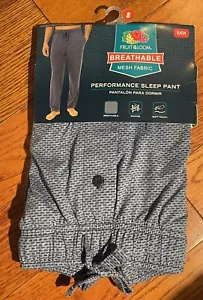 NWT Mens Fruit Of The Loom Blue Sleep Pajama Pant Lounge Bottom Size Small - Picture 1 of 12