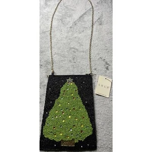 Lulu-NewYork Weihnachtsbaum-Geldbörse mit Perlen Neu mit Etikett - Bild 1 von 9