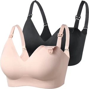 Momcozy Nursing Bras for Breastfeeding, YN21 Seamless Ultra Comfort Maternity Br - Picture 1 of 12