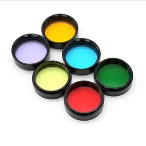 6pcs 1.25" Eyepiece Filters Sets Colored Planetary & Moon Telescope Filters Kit - Picture 1 of 4