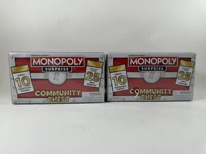 Monopoly Surprise Community Chest RED New & Sealed LOT OF 2 - Picture 1 of 3