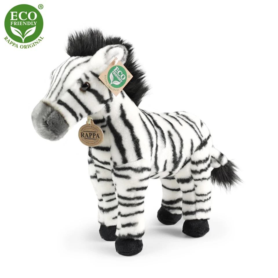 RAPPA Zebra Plüschtier Stofftier Plüsch- Kuscheltier H= 29cm