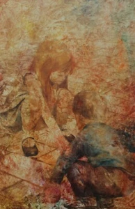 H.W. "PINTURA AL ÓLEO KURLANDER: ""JACKS" - Imagen 1 de 5