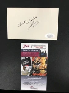 Glenn Hall SIGNED INDEX CARD Chicago Black Hawks HOF JSA Certified AUTO - Picture 1 of 6