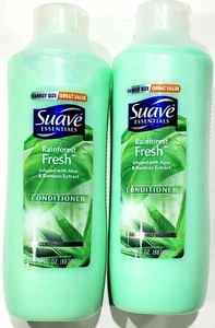 2 Suave Essentials Rainforest Fresh Aloe And Bamboo Extract Conditioner Lasting - Picture 1 of 1