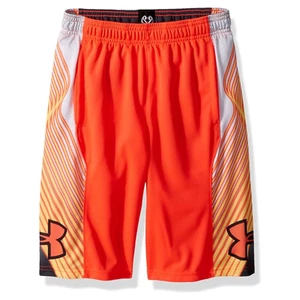 NWT Under Armour Little Boys Shorts YXS Extra Small Play Clothes Shorts (Orange) - Picture 1 of 6