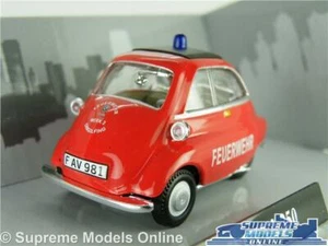 BMW ISETTA 250 MODEL BUBBLE CAR FIRE FEUERWEHR ENGINE RED 1:43 SCALE MICRO K8 - Picture 1 of 5