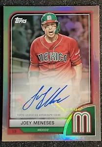 2023 Topps WORLD BÉISBOL CLÁSICO LÁMINA VARIACIÓN AUTOMÁTICA #AV-JME JOEY MENES COMO NUEVA - Imagen 1 de 4