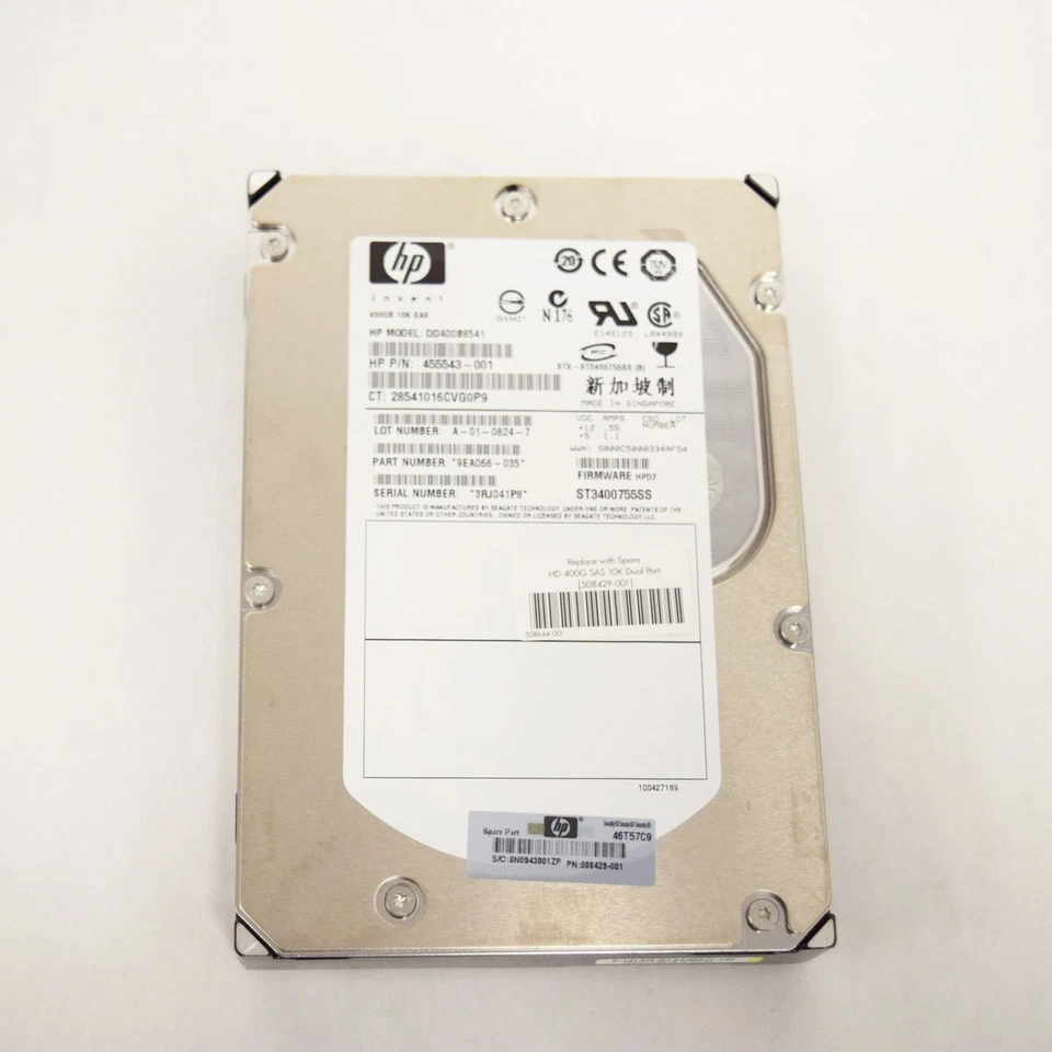 HP 400GB 3G SAS 10K NHP 3.5 DP ENT HDD - Image 1 of 3