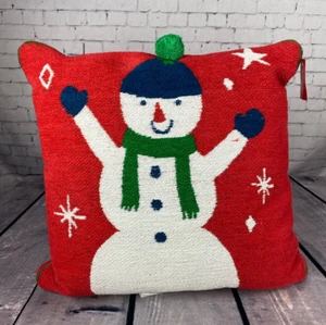 Wondershop Cuscino Pupazzo di Neve Natalizio Bersaglio Rosso Oeko-Tex 14x14" Decorativo (X02) - Foto 1 di 9