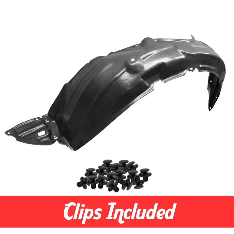 Front Driver Side Fender Liner w/ Clips For 2007-2011 Toyota Yaris HB TO1250119 Foto 1 de 4