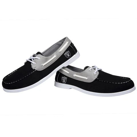 Oakland Raiders NFL Men's Side Logo Canvas Shoes FREE SHIP Cover