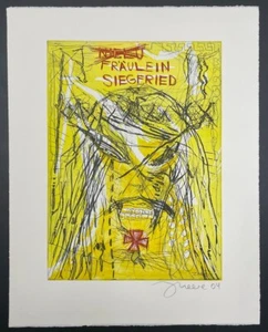 Jonathan Meese FRRÄULEIN SIEGFRIED... Stampa combinata 2004 firmata e datata - Foto 1 di 1