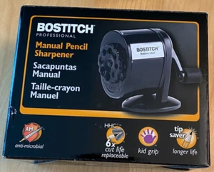 NEW BOSTITCH ANTIMICROBIAL MANUAL PENCIL SHARPENER DESK MOUNT OFFICE - Picture 1 of 4