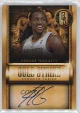 2013-14 Panini Gold Standard Strike Signatures /100 Kenneth Faried #35 Auto