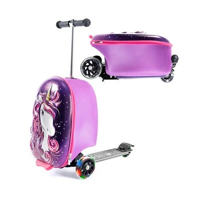 KIDDIETOTES Equipaje Rígido para Niños con Maleta Scooter para Niñas Ag... Foto 1 de 4