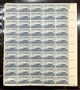 United States Scott 958 1948 5Cent Swedish Pioneer Issue Sheet 50 Stamps Vintage - Picture 1 of 6