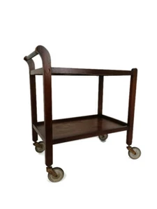 Bar Cocktail Tea Cart Trolley  Kitchen Island Wood Vintage Farmhouse  Country st - Picture 1 of 11