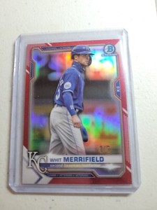 2021 Bowman Chrome Whit Merrifield Red 1/5