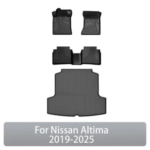 Juego de alfombrillas y alfombrillas de maletero TPE para auto Nissan Altima 2019-2025 primera y segunda fila - Imagen 1 de 12