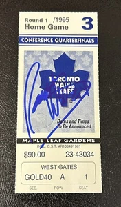 5/17/1995 RANDY WOOD Signed GM 6 OT GAME WINNING GOAL Ticket STUB MAPLE LEAFS - Picture 1 of 2