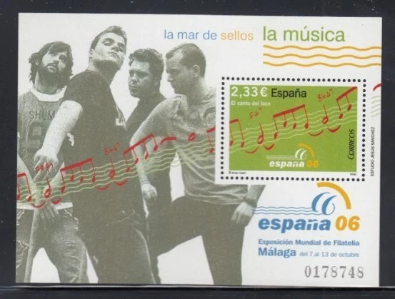ESPAÑA Notas Musicales MNH Hoja Souvenir Foto 1 de 1