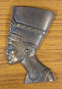 Nofretete Wandbild Relief Metall Ägyptische Königin Pharao Echnaton Ägypten 649g - Bild 1 von 6