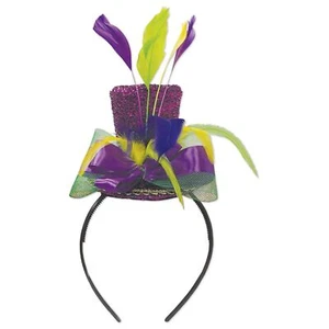 Beistle Mardi Gras Top Hat Headband | Party Supply | Decoration - Picture 1 of 1