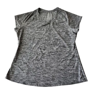 T-shirt donna Aviva XL grigio nero erica atelica scollo a V - Foto 1 di 3