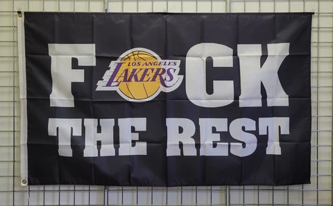 Los Angeles Lakers Flag 3ftx5ft Black F The Rest Lakers Flag Lakers Banner NBA🔥 Cover