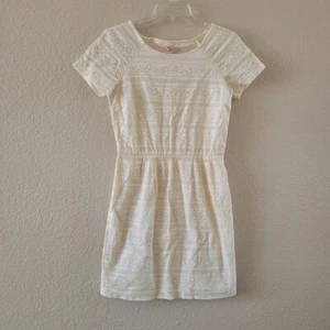 NWT Monteau Ivory Lace Crochet Mini Dress Size S - Picture 1 of 5