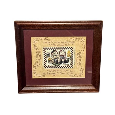 Impresión enmarcada de Laurie Korsgaden #524 When I Count My Blessings estilo Raggedy Ann Foto 1 de 4