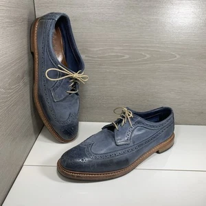Allen Edmonds Banchory Men’s Shoes 11.D Blue Longing Wingtip Leather Brogues - Picture 1 of 13