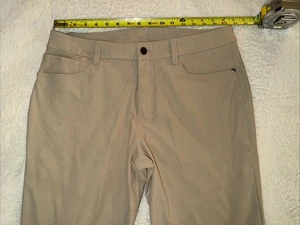 Lululemon ~ Mens ABC Slim Fit Warpstreme Athleisure Pant Khaki 32x29 ~ LM5ALWS - Picture 1 of 9