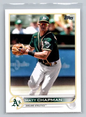 2022 Topps Series 1 - Matt Chapman #176 Fielding, Green Jersey - Image 1 of 2
