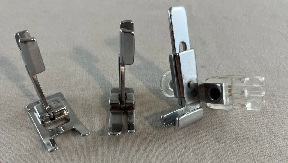 Sears Sewing Machine parts Zig Zap Stitch Presser High Shank Zipper Foot Satin - Image 1 of 4